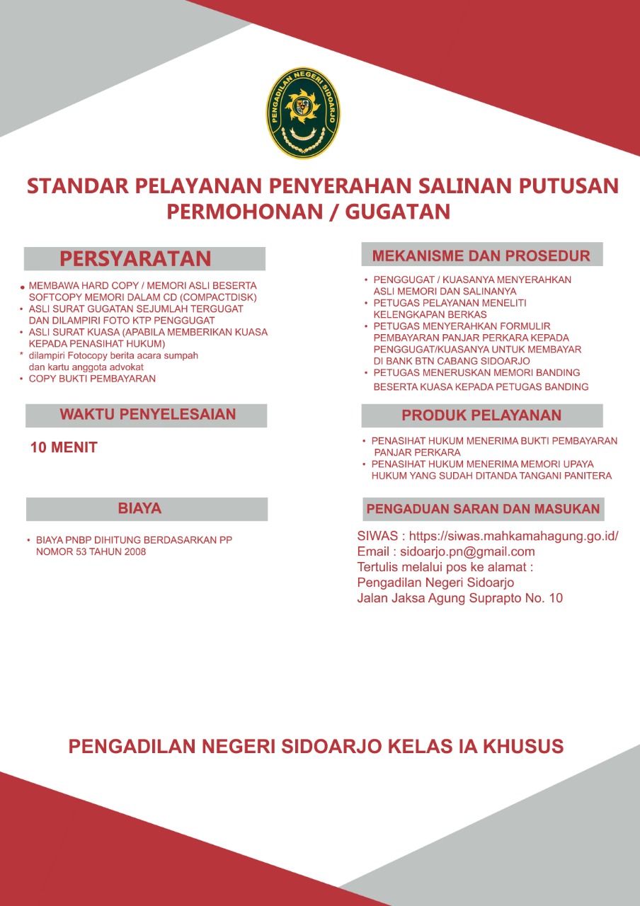 PRODUK PELAYANAN KEPANITERAAN PERDATA